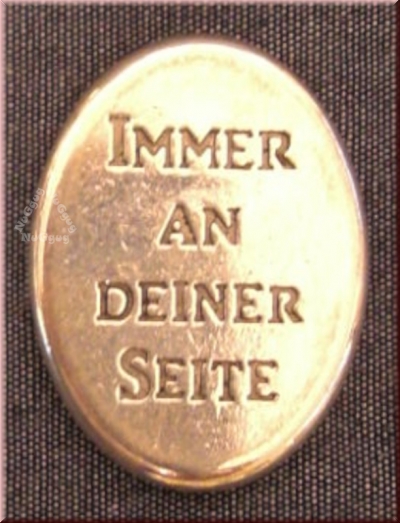 Handschmeichler "Immer an Deiner Seite", oval, silberfarben