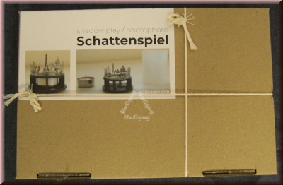 Windlicht Schattenspiel "Münster Skyline", 4-teiliges Premium Geschenk Set, Teelichthalter, von 13gramm