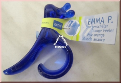 Koziol Orangenschäler Emma P.., transparent blau