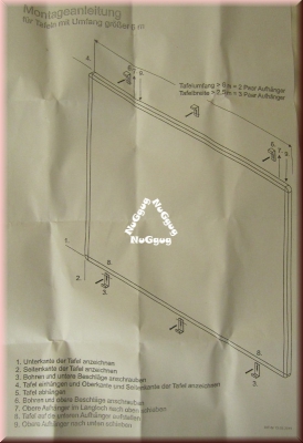 Wandtafel Halterung Set, Tafelhalterung, 4 Stück