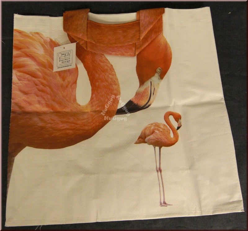 Einkaufstasche Flamingo, 40 x 40 x 15 cm, pink, von esschert design