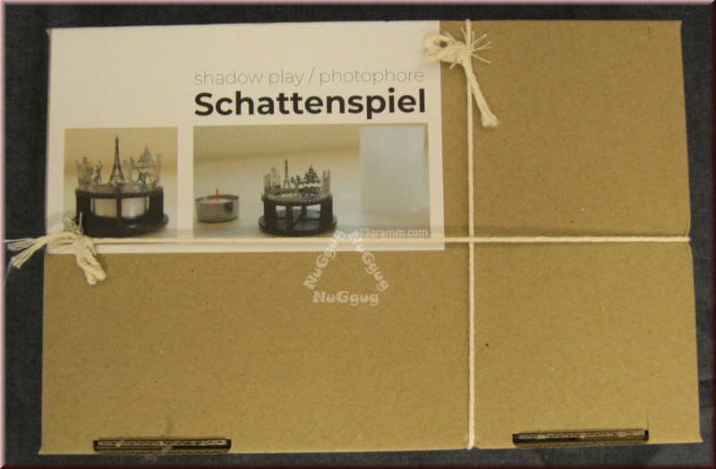 Windlicht Schattenspiel "Münster Skyline", 4-teiliges Premium Geschenk Set, Teelichthalter, von 13gramm