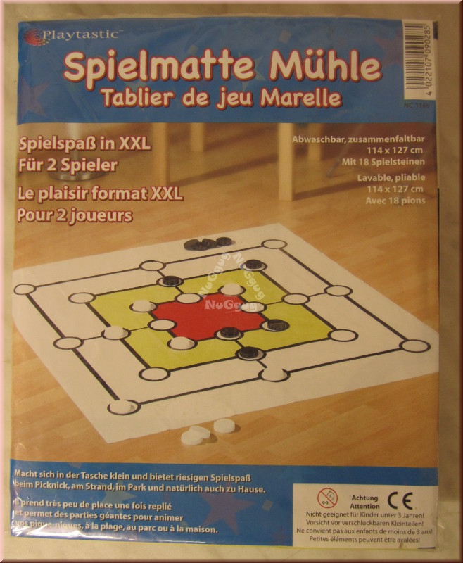 XXL Spielmatte Mühle von Playtastic inklusive Spielsteine