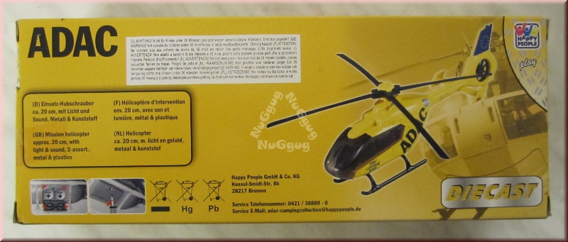 ADAC Einsatz Hubschrauber von DieCast, 20 cm