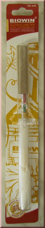 Alkoholmeter mit Thermometer, Alcoholmeter, Messzylinder