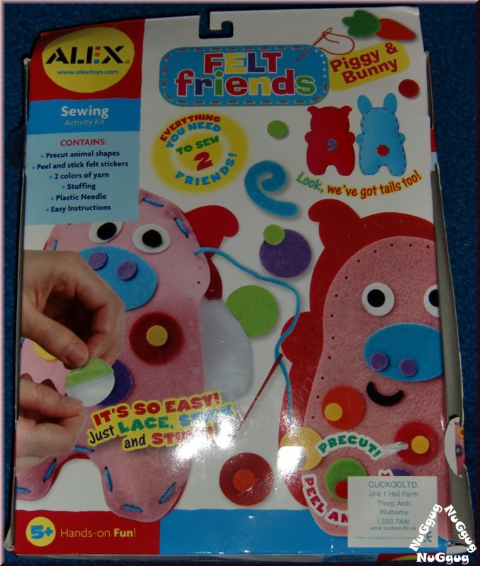 Felt Friends Piggy & Bunny, Filz-Freunde Bastel-Set