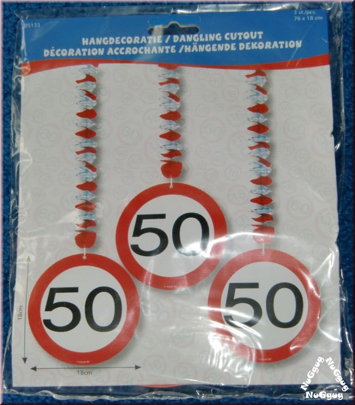 Geburtstagsgirlande, Hängedekoration 50. Geburtstag