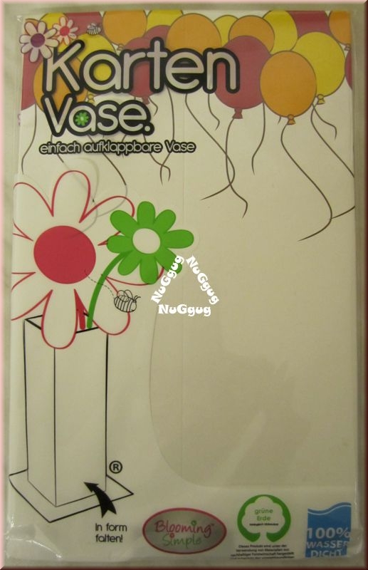 Karten Vase mit Ballon-Motiv, 100% wasserdicht