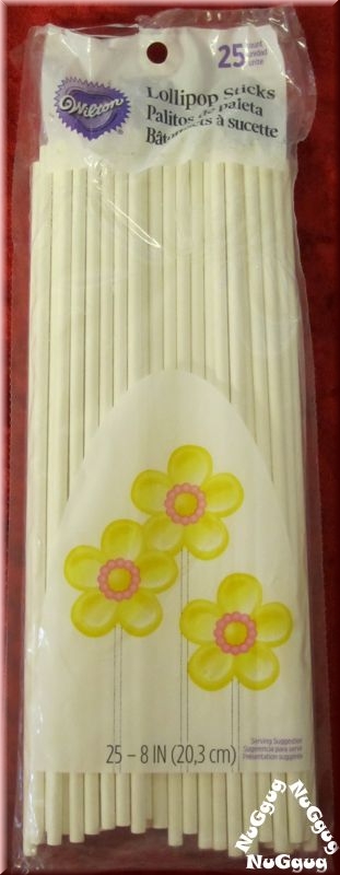 Lollipop Sticks, cremeweiss, 20 cm lang, 80 Stück