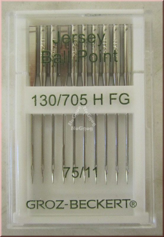 Nähmaschinennadeln 130/705 H FG, 75/11, Jersey Ball Point, von Groz-Beckert, 10 Stück