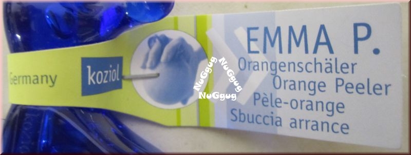 Koziol Orangenschäler Emma P.., transparent blau